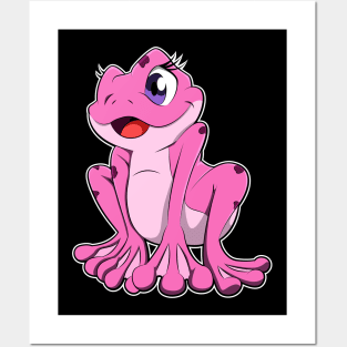 Frog pink Posters and Art